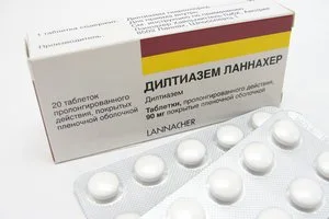 Дилтиазем Ланнахер 90 мг 20 шт таблетки пролонгированного действия покрытые пленочной оболочкой