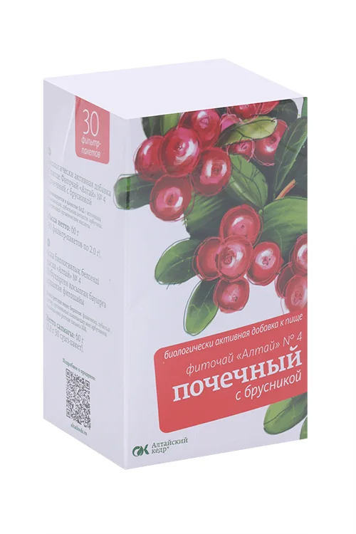 Фиточай Алтай №4 Почечный С Брусникой Ф/П 2 гр 20 шт
