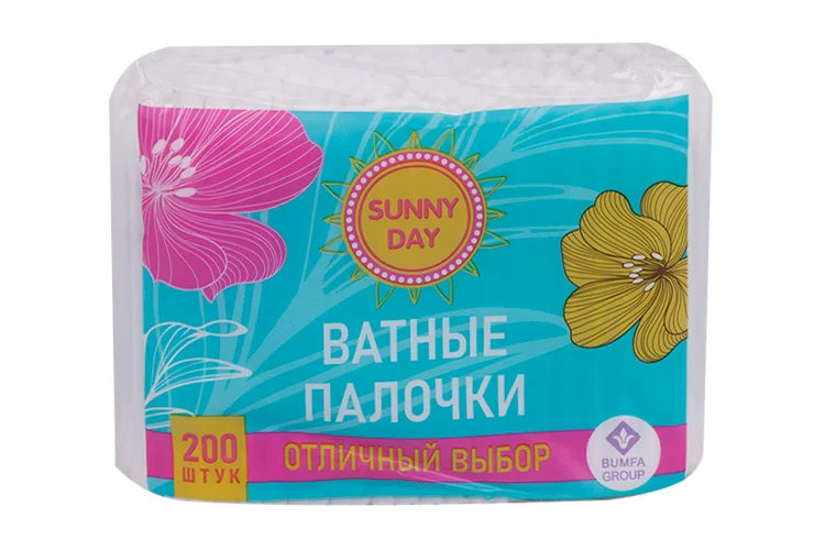 Ватные палочки Sunny Day 200 шт пакет