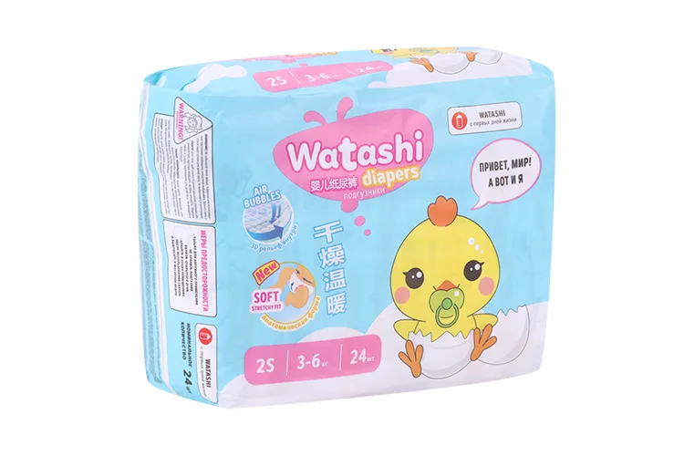 Подгузники Watashi small-pack 2 S (3-6 кг) 24 шт