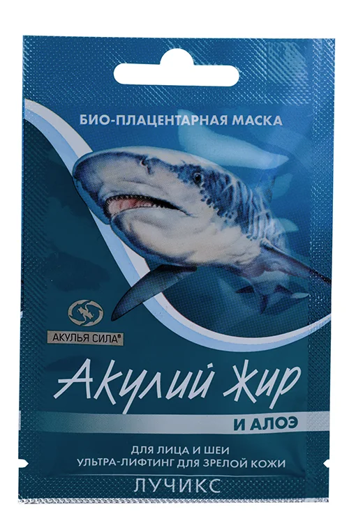 Маска Акулий жир и Алоэ для лица и шеи плацент ультра-лифтинг 10 мл