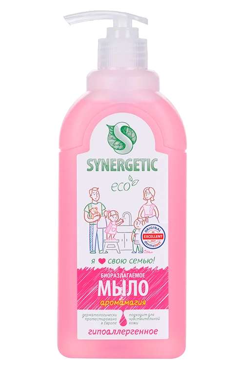 Мыло жидкое Synergetic для рук и тела аромамагия 500 мл