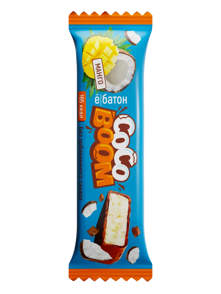 Изделие кондитерское батончик Coco Boom 40 гр вкус Манго Ёбатон