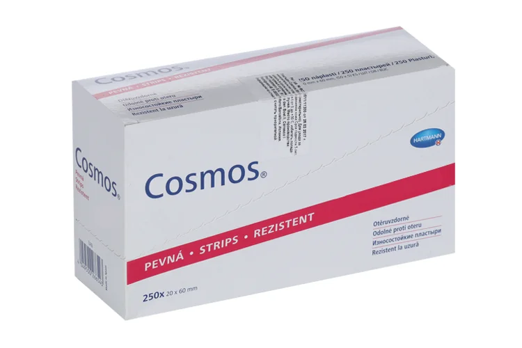 Пластырь Cosmos Классический износостойкий на текстил основе 6×2 см 250 шт