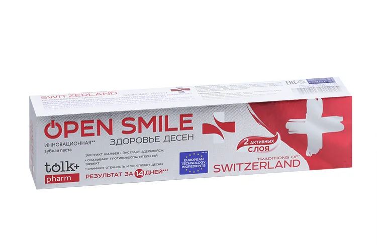 Зубная паста Tolk Open smile Traditions of Switzerland инновационная 100 гр пенал