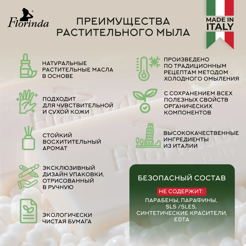 Флоринда мыло ландыш 100 гр