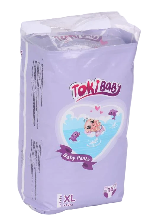 Подгузники-трусики TokiBaby дет XL (12+ кг) 36 шт