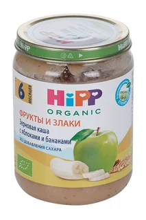 Каша Хипп злаки с яблок и банан 190 гр