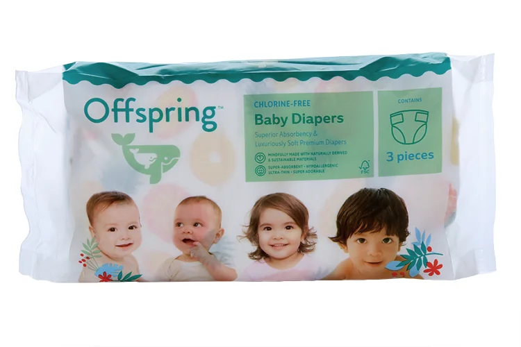 Подгузники Offspring Тревел пак L (9-13 кг) 3 шт три расцветки