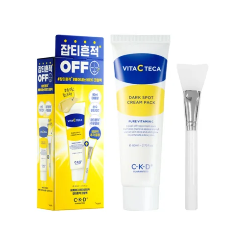 CKD набор маска-пленка с витамином с+ кисть - vita c teca dark spot cream pack 80 мл