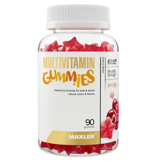 Мультвитамины Гаммис, со вкусом апельсина, 90 жевательных пастилок, Maxler