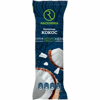 Рационика Диет Батончик Глазированный 60 гр Кокос