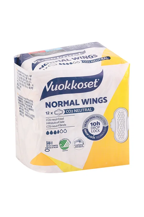 Прокладки Vuokkoset Normal Wings гигиенические с крылышками 12 шт