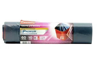 Мешки Paclan Premium для мусора в рулоне синий 60 л 10 шт