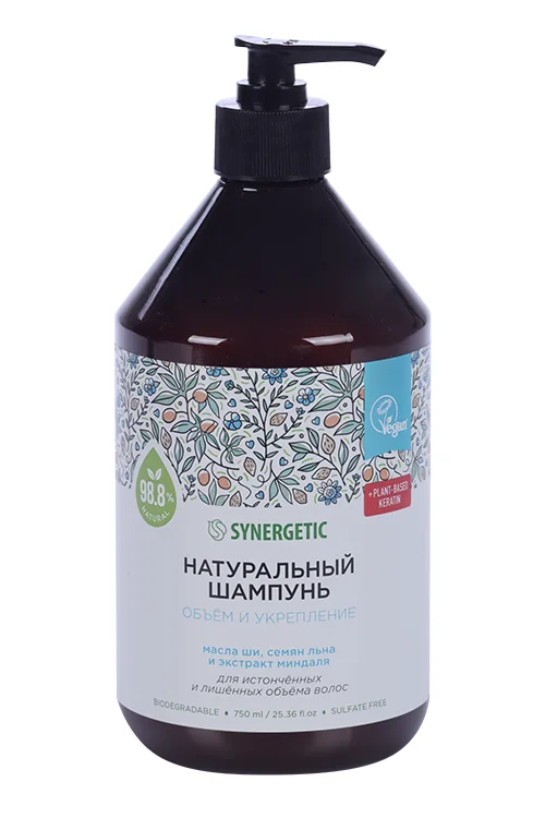 Шампунь Synergetic натур Объем / укрепление волос 750 мл