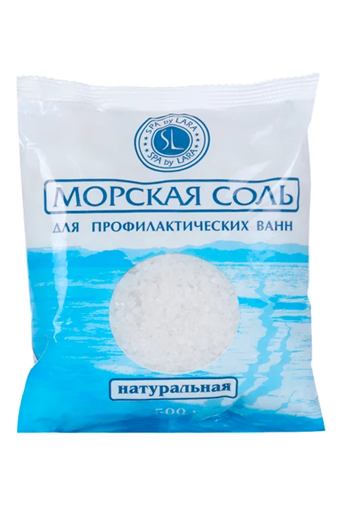 Соль для ванн Spa by Lara морская натуральная, 500 г
