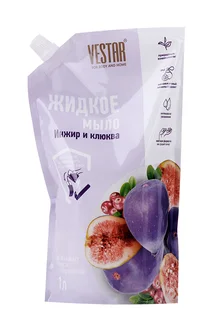 Мыло жидкое Vestar Инжир и клюква 1 л дой-пак