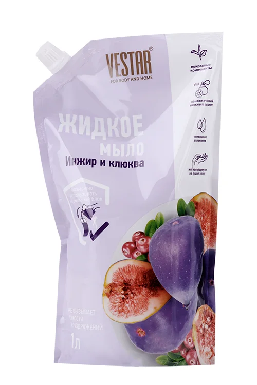 Мыло жидкое Vestar Инжир и клюква 1 л дой-пак