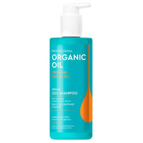 SOS-шампунь Professional Organic Oil Восстановление и блеск на аргановом масле, 240 мл