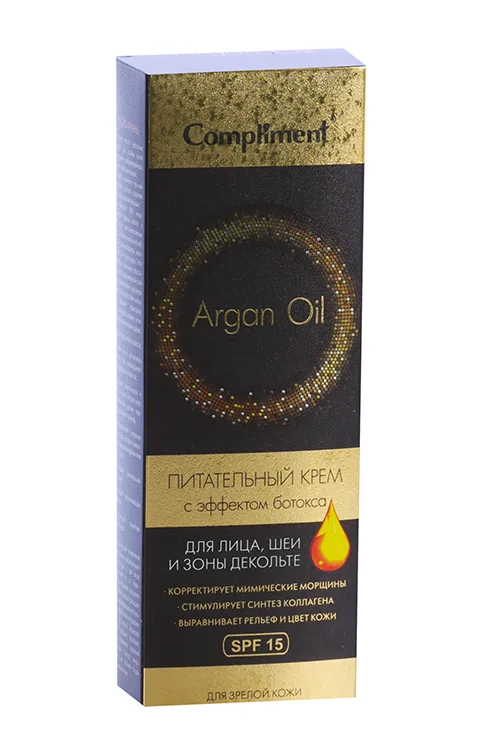 Крем Compliment Argan OIL питат с эффектом ботокса для зрел кожи для лица / шеи / декольте 50 мл (875641)