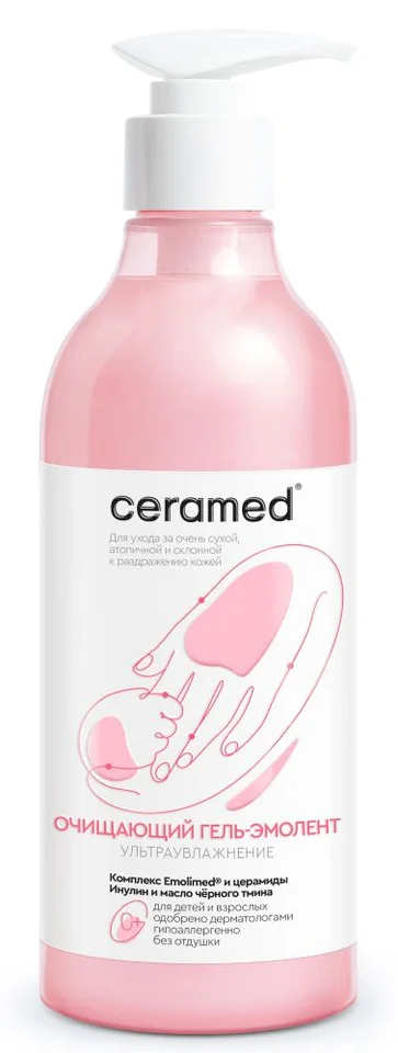 Гель-эмолент Ceramed очищающий, 400 мл