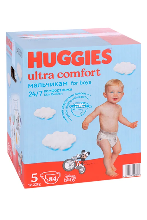 Подгузники Huggies Ultra Comfort для мальчиков BOY 5 12-22 кг 84 шт