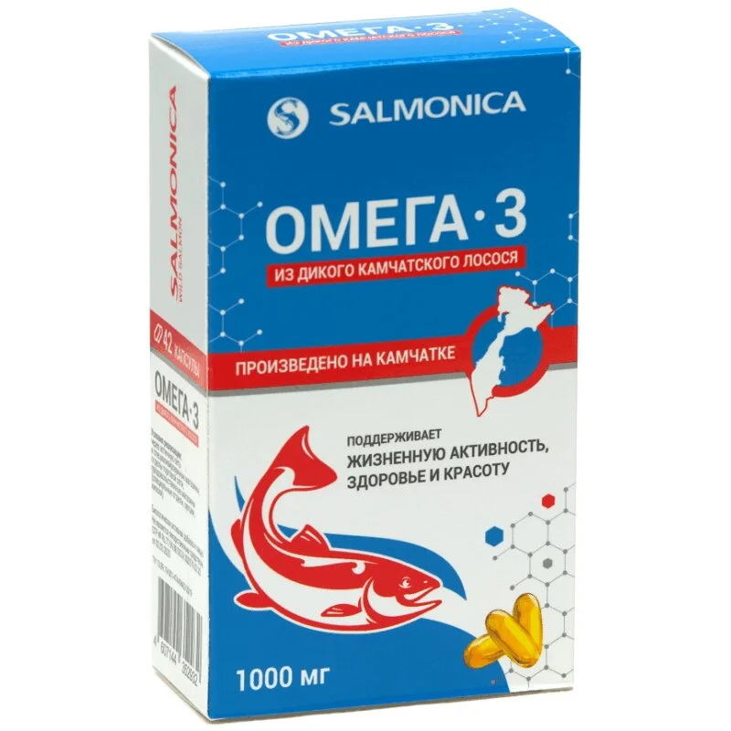 Сальмоника Омега-3 Из Дикого Камчатского Лосося капсулы 1000 мг 42 шт