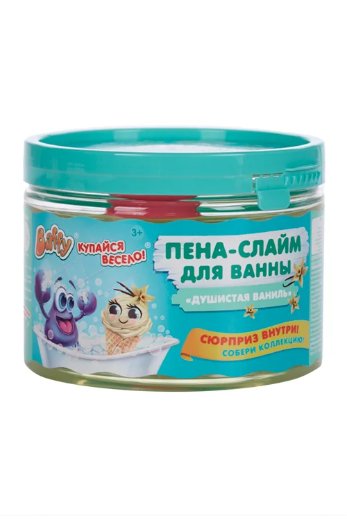 Пена-слайм для ванны Baffy Душистая ваниль с сюрпризом детская 300 мл