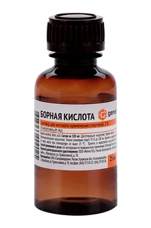 Борная кислота 3%, 25 мл, раствор для местного применения спиртовой