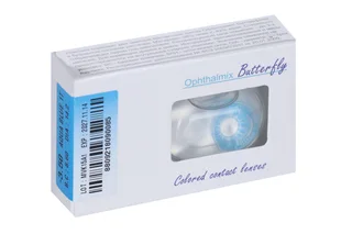 Контактные линзы цветные Офтальмикс Butterfly 1-Color васильковый D -3,5 DIA 14,2