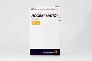 Лосек таблетки 20 мг 28 шт