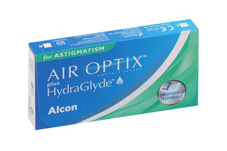 Линзы Air Optix plus hydraglyde for astigmatism контакт мягкие цилиндр -0,75/ось180 (диоп - 6,00) 3 шт