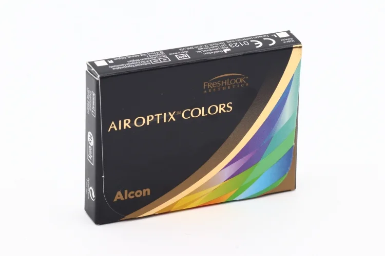 Линзы Alcon Air Optix Colors контакт цвет ежемес (диоптрия -1,0) 2 шт серебристый серый