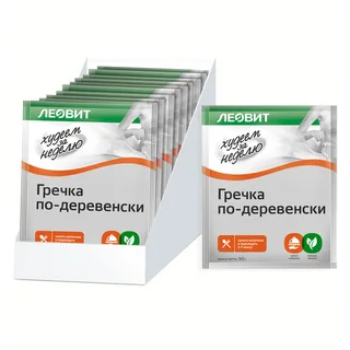 Гречка по-деревенски Худеем за неделю, 12 шт по 50 г, Леовит