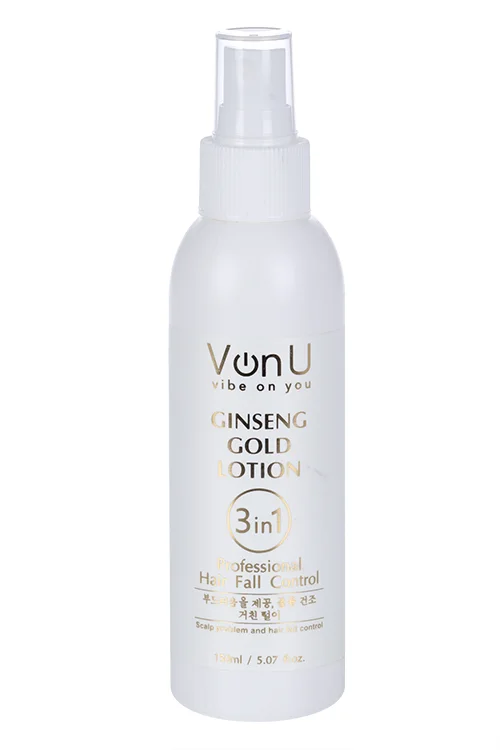 Лосьон Von-U Ginseng Gold Lotion для роста волос с экстрак золотого женьшеня 150 мл