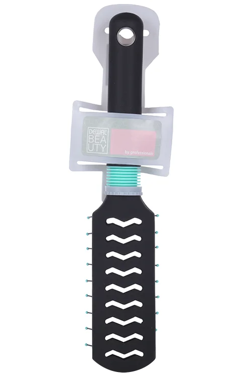 Щетка Dewal Beauty бирюза продувная с нейлон штифтом прямоугольная 9 ряд DBBZ2