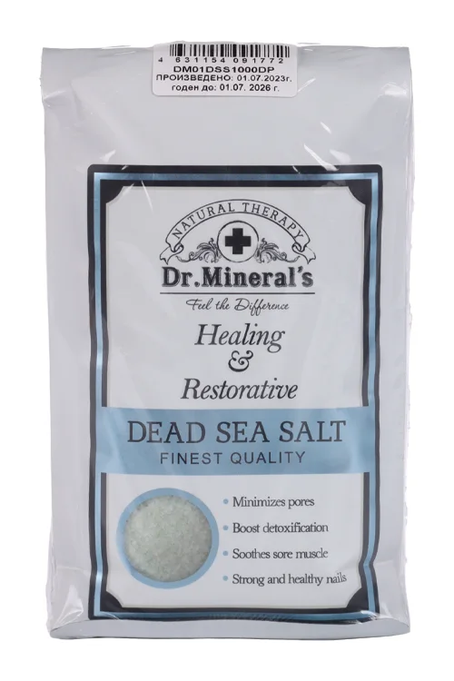 Соль для ванн Dr Minerals Dead sea salt 1 кг