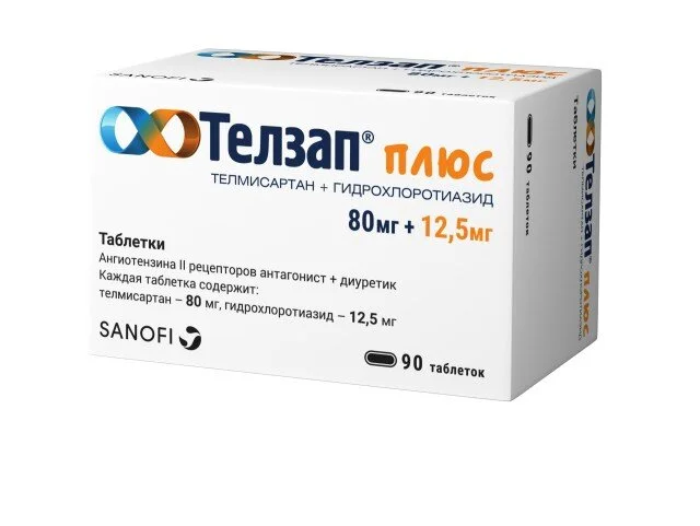 Телзап таблетки 80+12.5 мг 90 шт