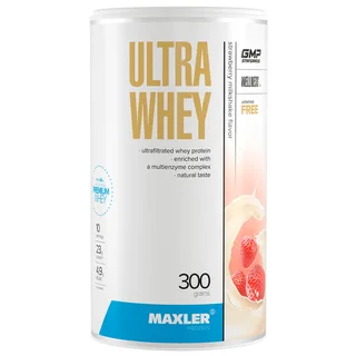 Сывороточный протеин Ультра Вэй (Ultra Whey), вкус Клубничный молочный коктейль, 300 г, Maxler