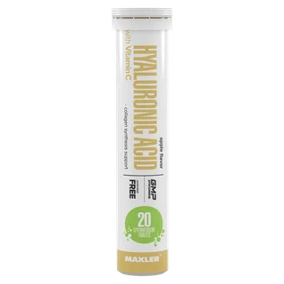 Гиалуроновая кислота + Витамин С Maxler Hyaluronic Acid with Vitamin C, 20 шипучих таблеток - Зелёное яблоко