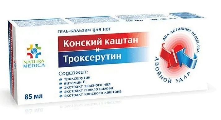 Натура Медика Гель-Бальзам Для Ног 85 мл Каштан-Троксерутин