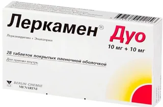 Леркамен Дуо 10 мг+10 мг 28 шт таблетки покрытые пленочной оболочкой