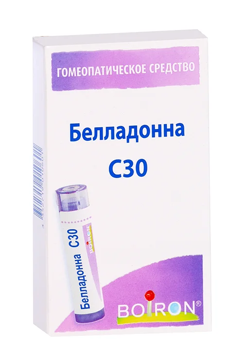 Гомеопатические монокомпонентные препараты растительного происхождения 4 гр гранулы гомеопатические C30 Белладонна гранулы 4 г
