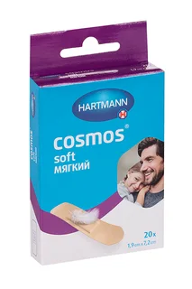Пластырь Cosmos soft мягкий 1,9×7,2 см 20 шт (535323)