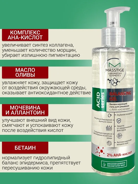 Masstige Acid Series Гель для умывания Балансирующий 200 мл