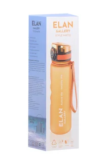 Бутылка для воды Elan Gallery 7,8×7,8×28,5 см Style Matte с углублениями для пальцев оранжевая 1 л