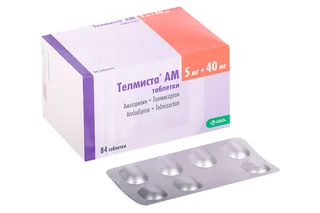 Телмиста АМ 5 мг+40 мг 84 шт таблетки
