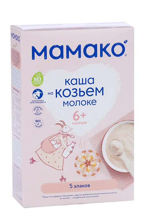 Каша Мамако 5 злаков на козьем молоке 200 гр