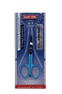 Ножницы Silver Star для ногтей изогнутые лезвия НСС 2 Blue Classic