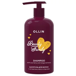 Шампунь Ollin Beauty Family для волос с экстрактами манго и ягод асаи 500 мл
